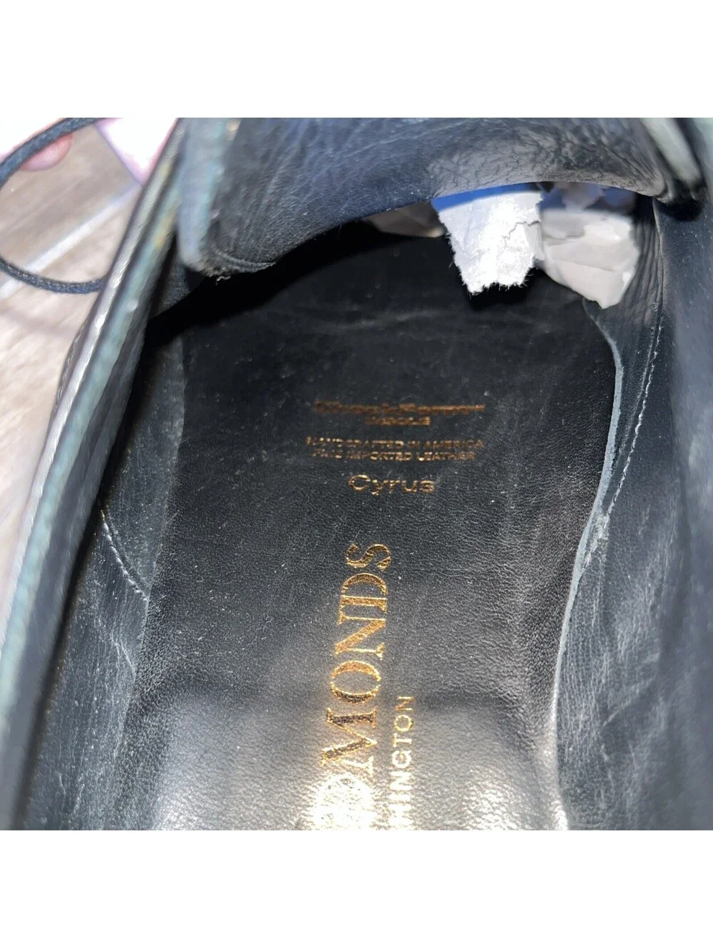 ALLEN EDMONDS CYRUS MENS BLACK DRESS OXFORD SHOES SIZE 12D VGC